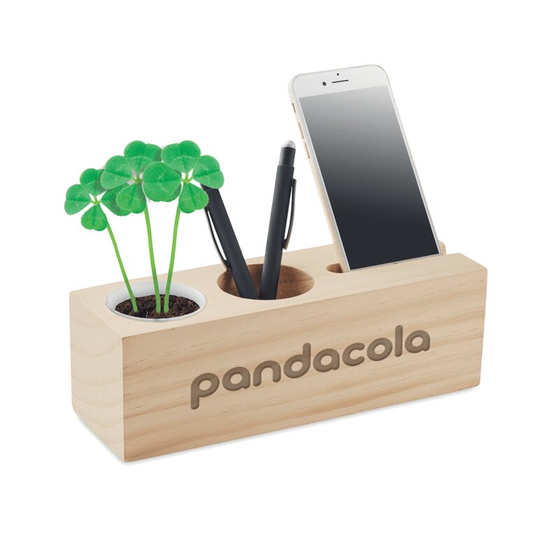 Support de bureau personnalisé en bois - Codera | pandacola