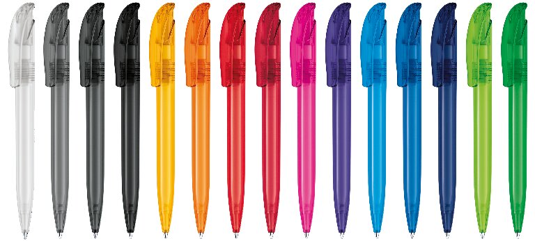Stylo à bille rétractable couleurs givrés - Challenger Frosted | Senator® | pandacola - 2