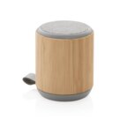 Enceinte sans fil 3 W personnalisable en bambou et Tissu - Boudji | pandacola - thumb