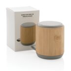 Enceinte sans fil 3 W personnalisable en bambou et Tissu - Boudji | pandacola - thumb - 2