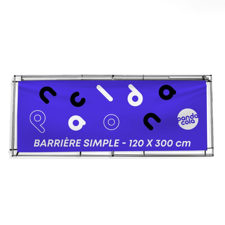 Barrière de stand personnalisée simple en PVC Pro 510g/m² enduit - Denzel | pandacola