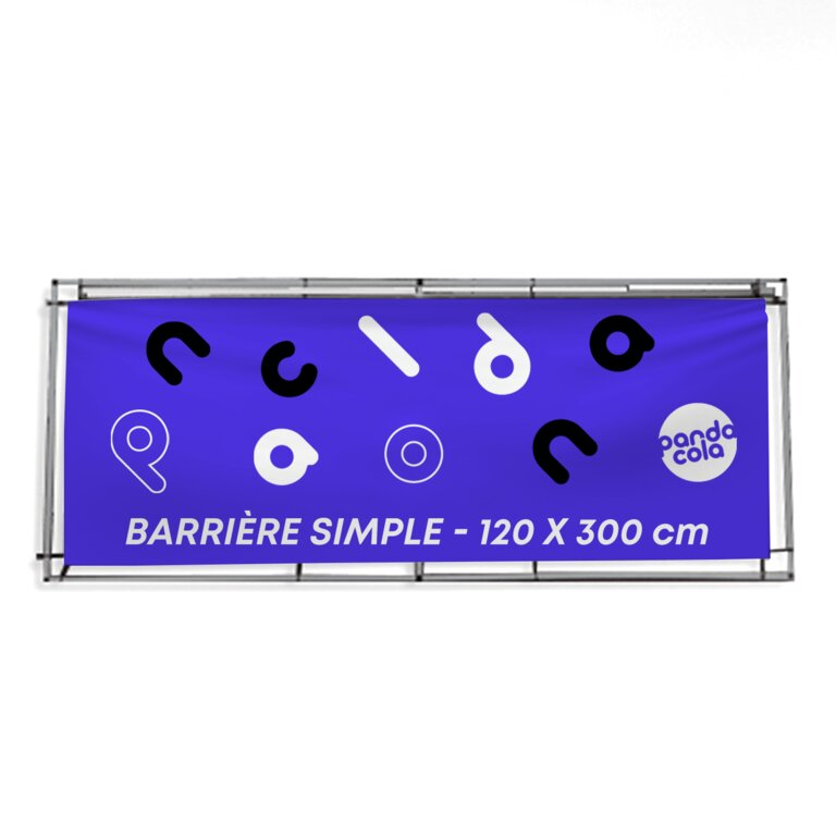 Barrière de stand personnalisée simple en PVC Pro 510g/m² enduit - Denzel | pandacolach