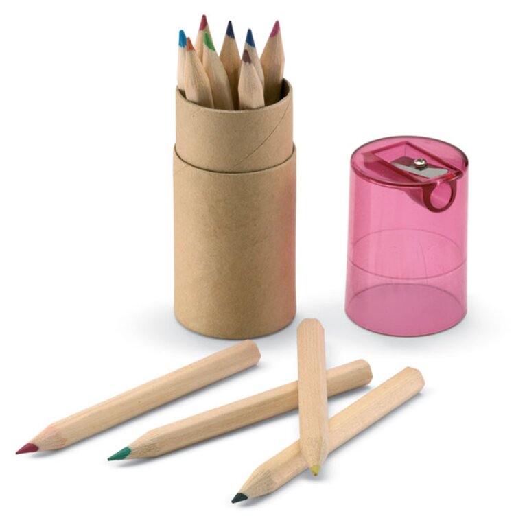 Boîte de 12 crayons de couleur personnalisés avec taille-crayon - Find | pandacola - 2