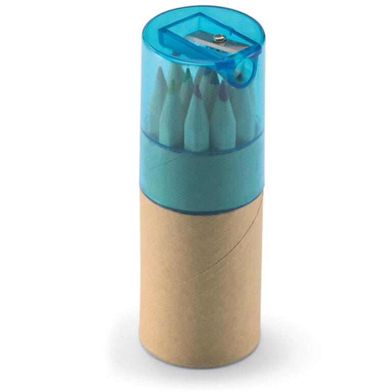 Boîte de 12 crayons de couleur personnalisés avec taille-crayon - Find | pandacolach