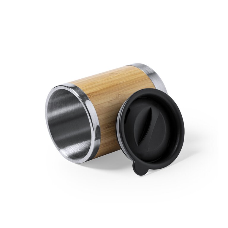 Mug personnalisable en bambou double paroi 300 ml - Bula | pandacolach - 1