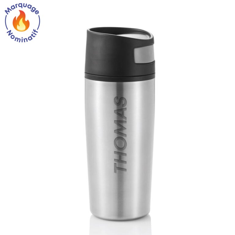 Mug publicitaire antifuites personnaliable avec prénom 300 ml  - Auto Own | pandacolach