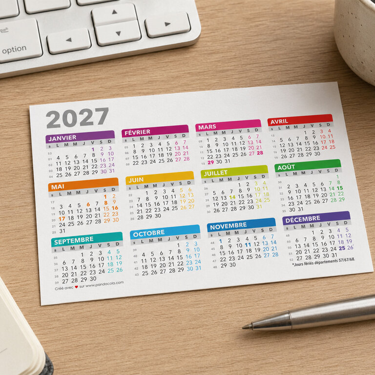 Calendrier personnalisé format carte de visite - Cartan | pandacola - 1