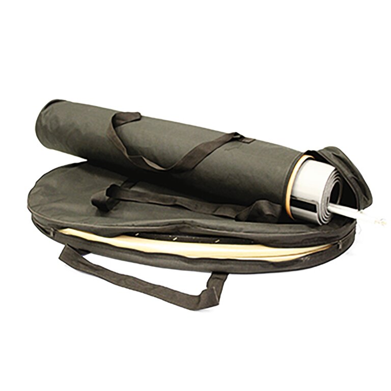 Comptoir d'accueil publicitaire oval 104x85x50 cm avec visuel PVC - Keta | pandacolach - 2