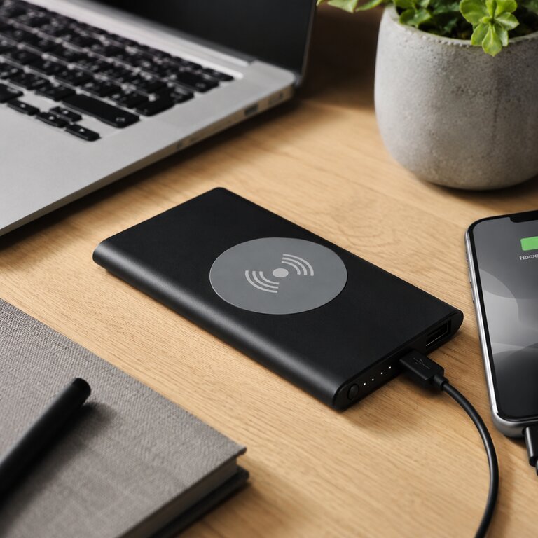 Powerbank personnalisé à induction métal 4000 mAh  - Power&Wireless | pandacola - 1