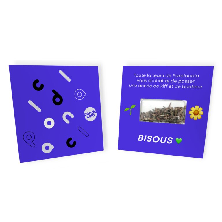Carte personnalisable avec capsule de graines - Grini | pandacolach
