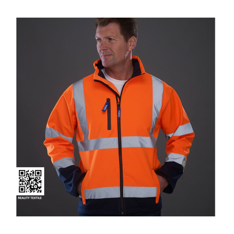 Veste softshell personnalisée à haute visibilité 345 gr/m² - Adam | Yoko® | pandacola