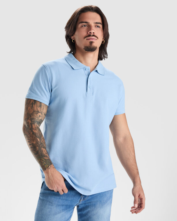 Polo publicitaire homme à manches courtes avec côtes 200 gr/m² - Handa | pandacola