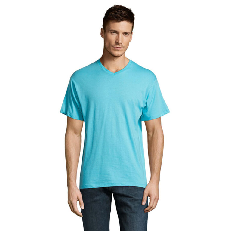 T-shirt personnalisé à col V en coton 150 gr/m² - Victory Couleur | pandacola