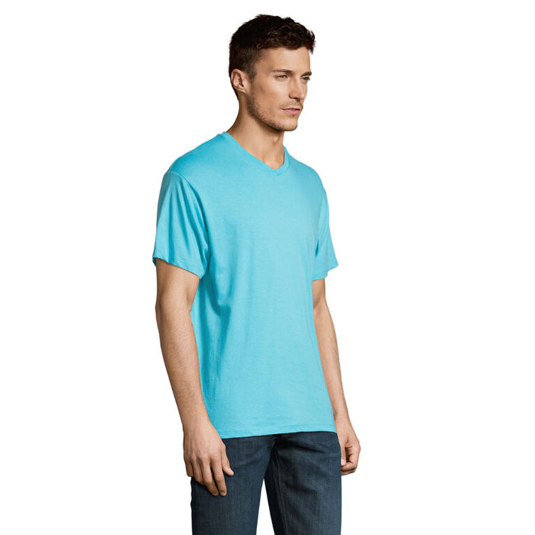 T-shirt personnalisé à col V en coton 150 gr/m² - Victory Couleur | pandacola - 1