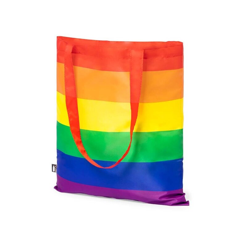 Tote bag personnalisé arc-en-ciel en rPET - Boreim | pandacolach