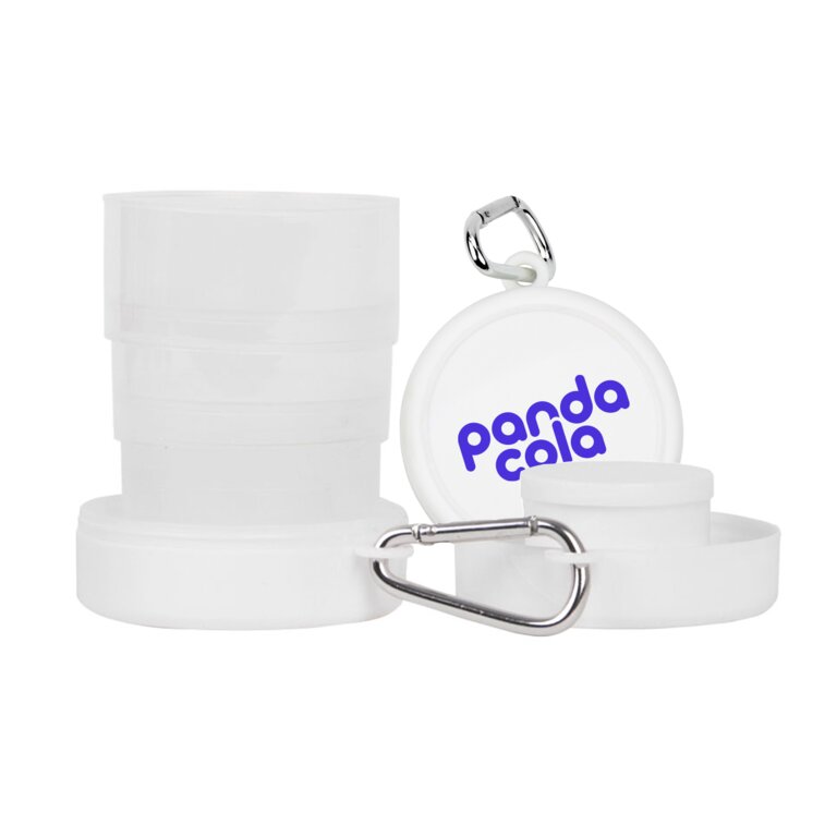 Gobelet personnalisé pliable 22 cl avec boîte à mousqueton - Pessoa | pandacolach