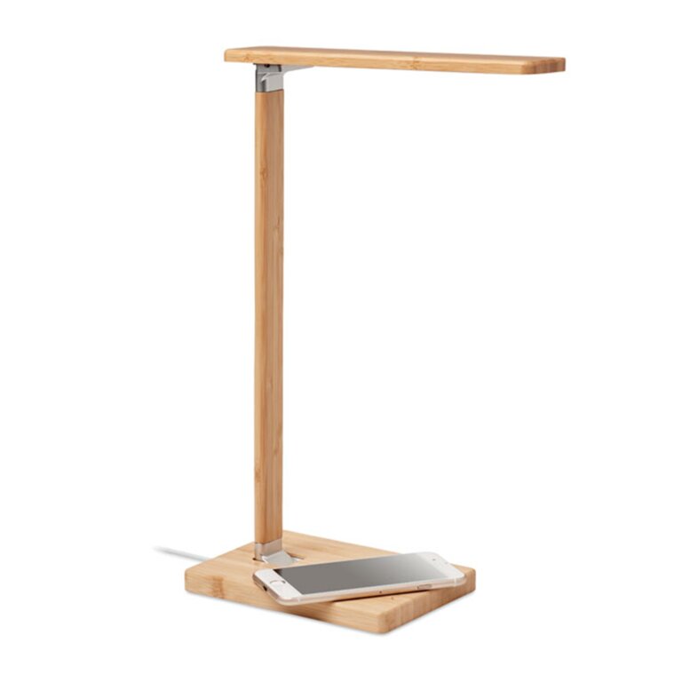 Lampe LED de bureau tactile personnalisable avec charge sans fil et port USB - Lighto | pandacolach - 1