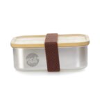 Lunch box publicitaire acier inoxydable avec couvercle en bambou 600 ml - Sariul | pandacolach - thumb - 2