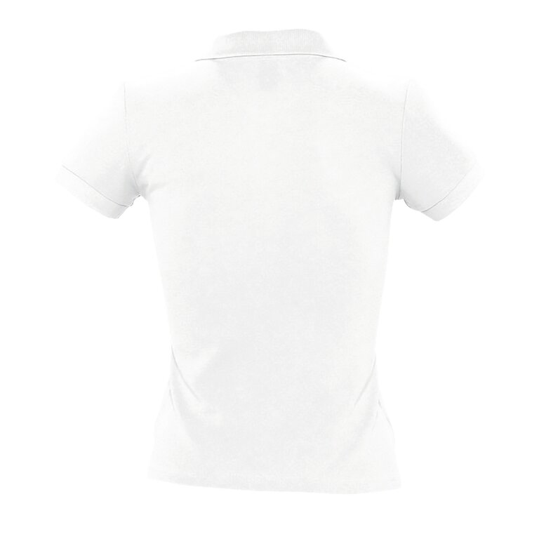 Polo publicitaire blanc femme coton peigné 210 gr/m² - People | pandacola - 1