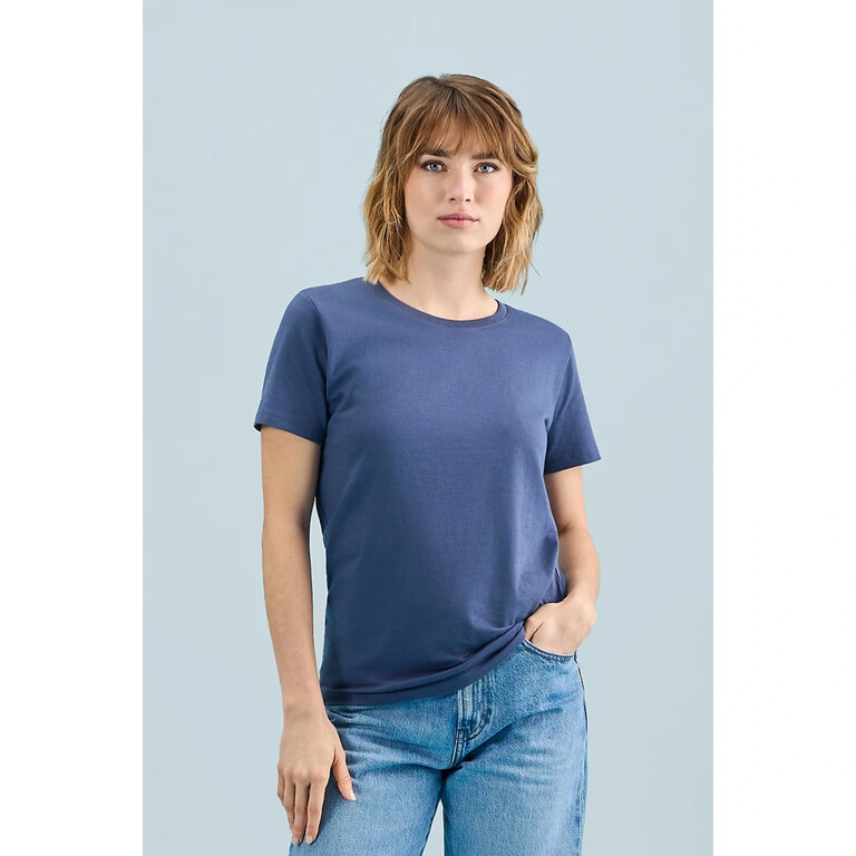Tee-shirt personnalisable couleur femme coupe cintrée en coton semi-peigné 150 gr/m² - Regent | pandacola