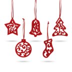 Ensemble de 5 décorations de Noël en feutrine - Feto | pandacolach - thumb - 1
