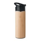 Gourde personnalisée en bambou double paroi 450 ml - Danan | pandacola - thumb - 2