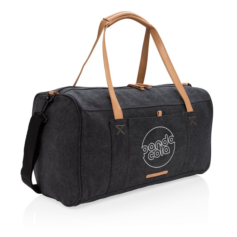 Sac de voyage personnalisable en toile naturelle avec bandoulière - Lore | pandacolach