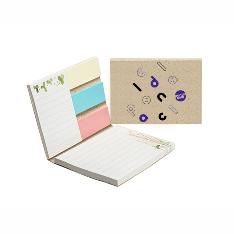 Bloc note personnalisé avec couverture souple en papier d'herbe - Hebi | pandacolach