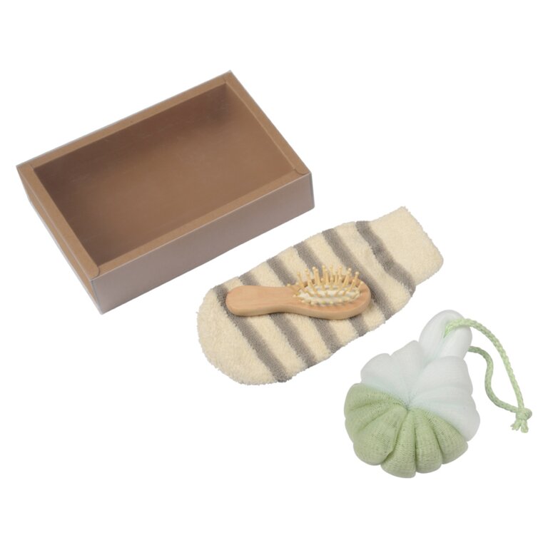 Set de bain personnalisé avec brosse, gant et éponge - Pretai | pandacola - 1