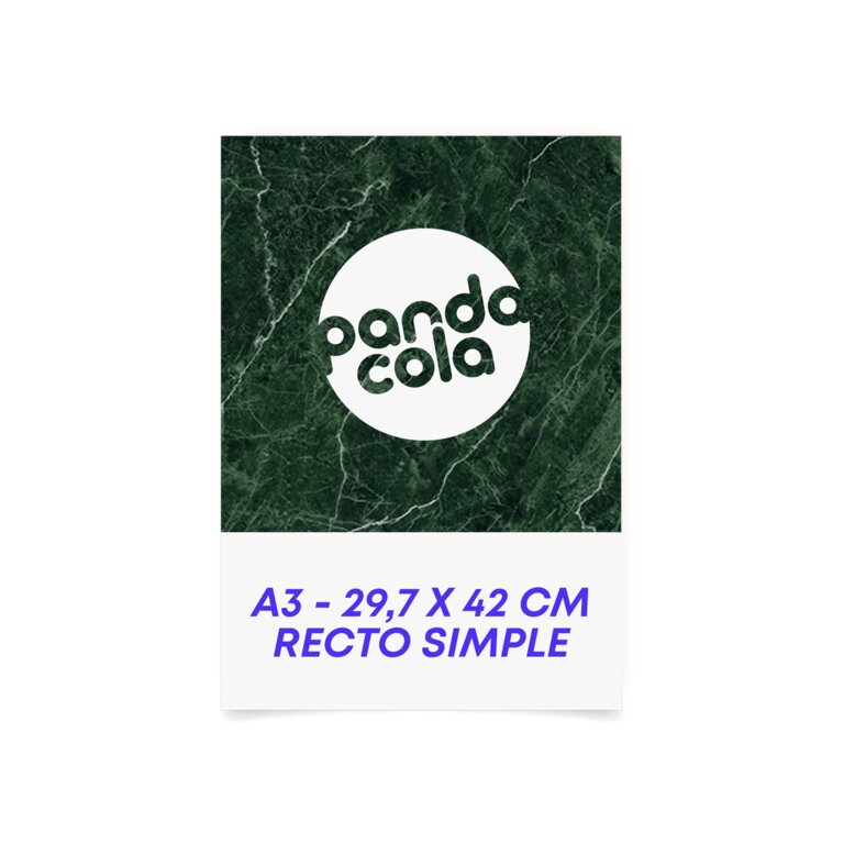 Affiche publicitaire en quadrichromie recto 135 gr/m² 42 x 29,7 cm - Nami | pandacolach