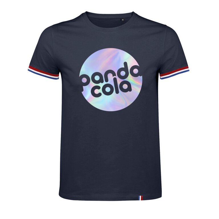 T-shirt personnalisé avec manches à rayures colorée en coton 155 gr/m² - Rainbow Couleur | pandacolach