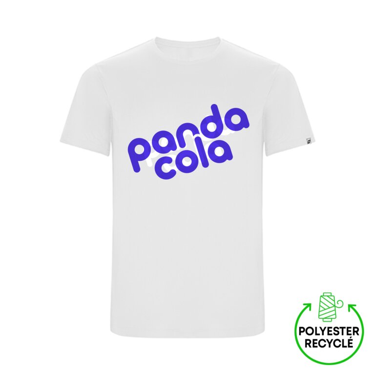 T-shirt sport personnalisable en polyester recyclé 135gr/m² - Espro White | pandacolach