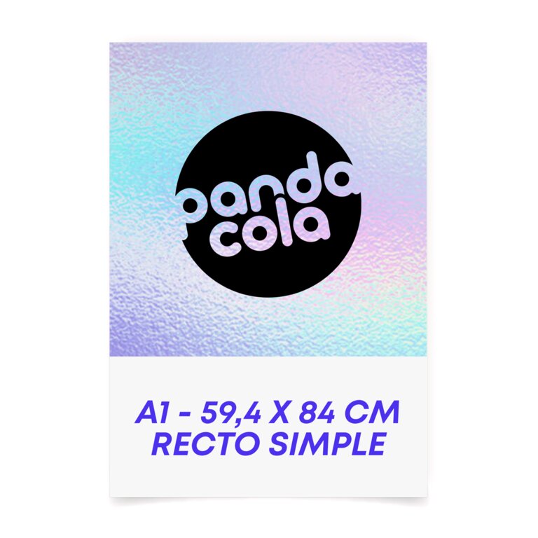 Affiche publicitaire en quadrichromie recto 135 gr/m² 84,1 x 59,4 cm - Deny | pandacolach