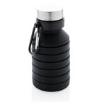 Bouteille personnalisable en silicone pliable avec couvercle  550 ml - Albury | pandacola - thumb - 3