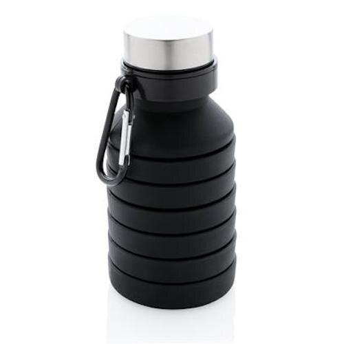 Bouteille personnalisable en silicone pliable avec couvercle  550 ml - Albury | pandacolach