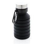 Bouteille personnalisable en silicone pliable avec couvercle  550 ml - Albury | pandacolach - thumb - 3