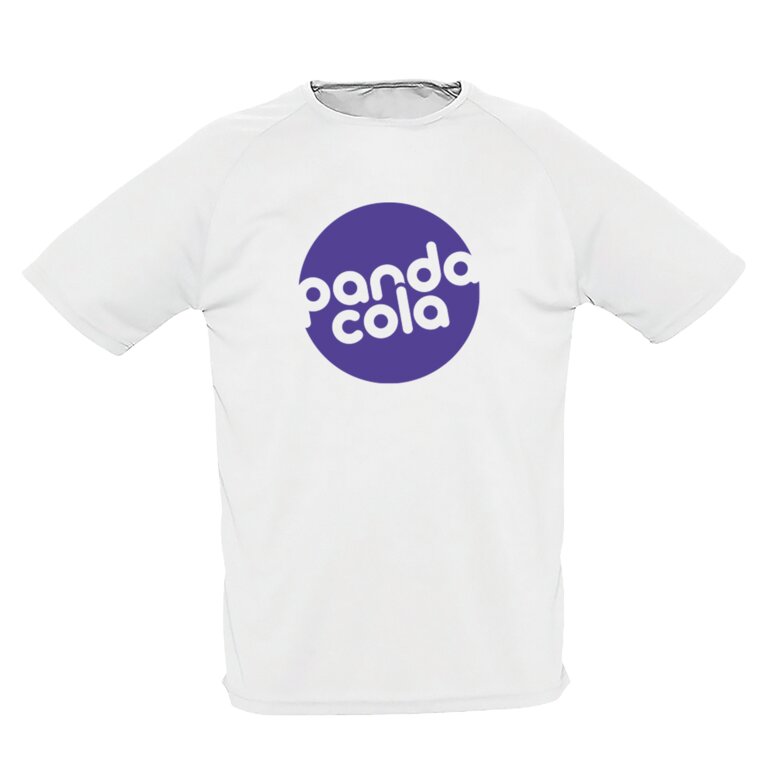 Tee-shirt respirant personnalisable de sport blanc homme en mesh polyester 140 gr/m² - Sporty | pandacolach