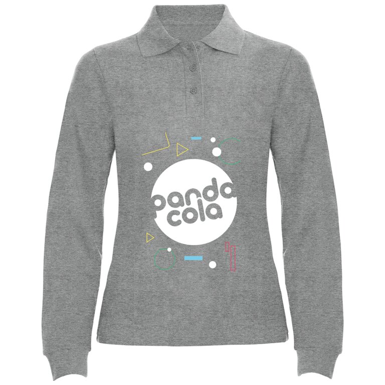 Polo publicitaire femme à manches longues avec côtes 220 gr/m² - Seto | pandacolach