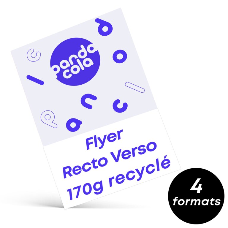 Flyers publicitaires 100% recyclés recto/verso 170 gr/m² - Lakewood | pandacolach