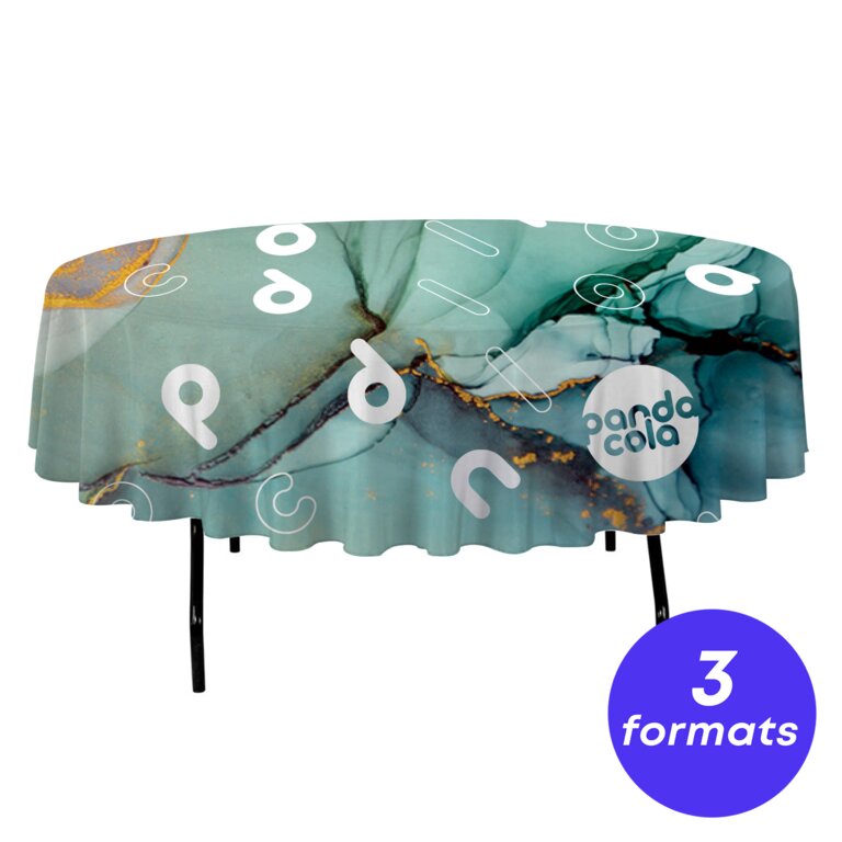 Nappe de table personnalisable ronde de différentes tailles - Tabo | pandacolach