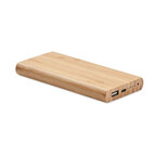 Batterie de secours publicitaire et chargeur induction 6000 mAh en bambou - Arena | pandacola - thumb