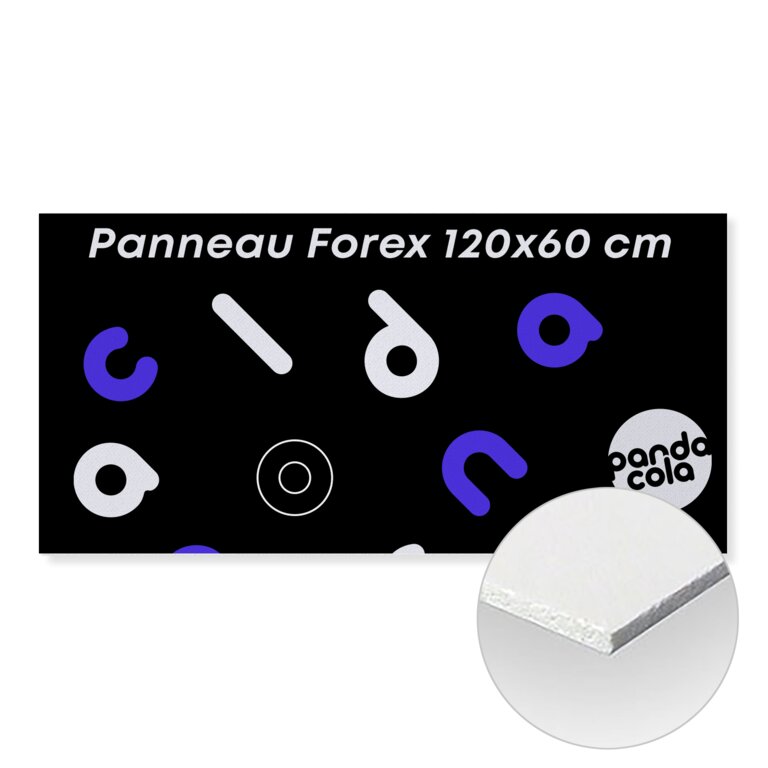 Panneau Forex 3mm marqué au recto en format paysage 120x60 cm - Parko | pandacolach