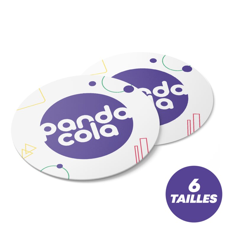 Sticker publicitaire rond - Safi | pandacola