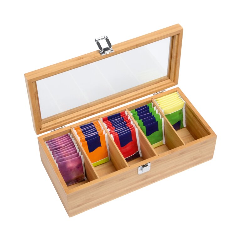Boîte à thé personnalisable en bambou - Ansamb | pandacolach - 1