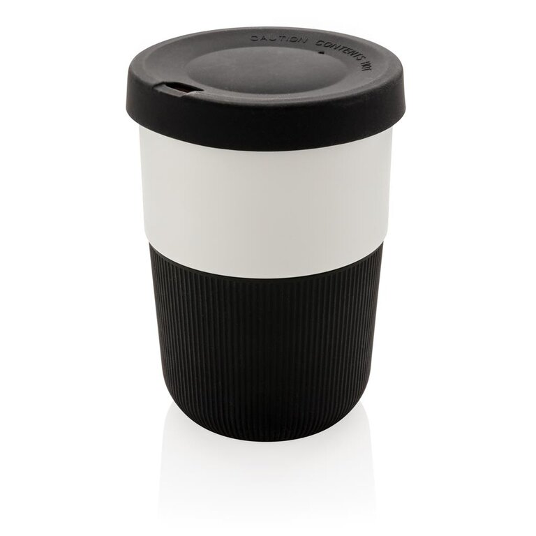 Tasse publicitaire éco-responsable 380 ml avec couvercle - Corlegro | pandacolach