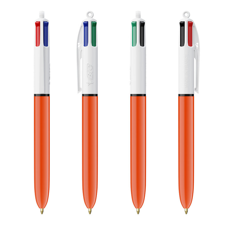 Stylo 4 couleurs bille fine publicitaire BIC® - 4 Couleurs Fine | pandacola - 1