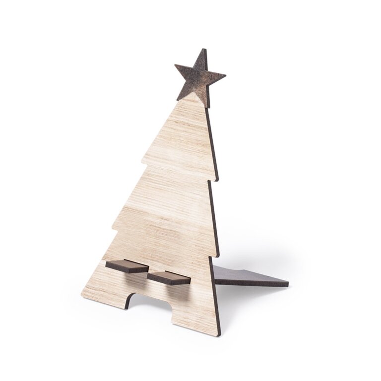 Support publicitaire de téléphone en forme de sapin - Krismasse Holder | pandacola - 1