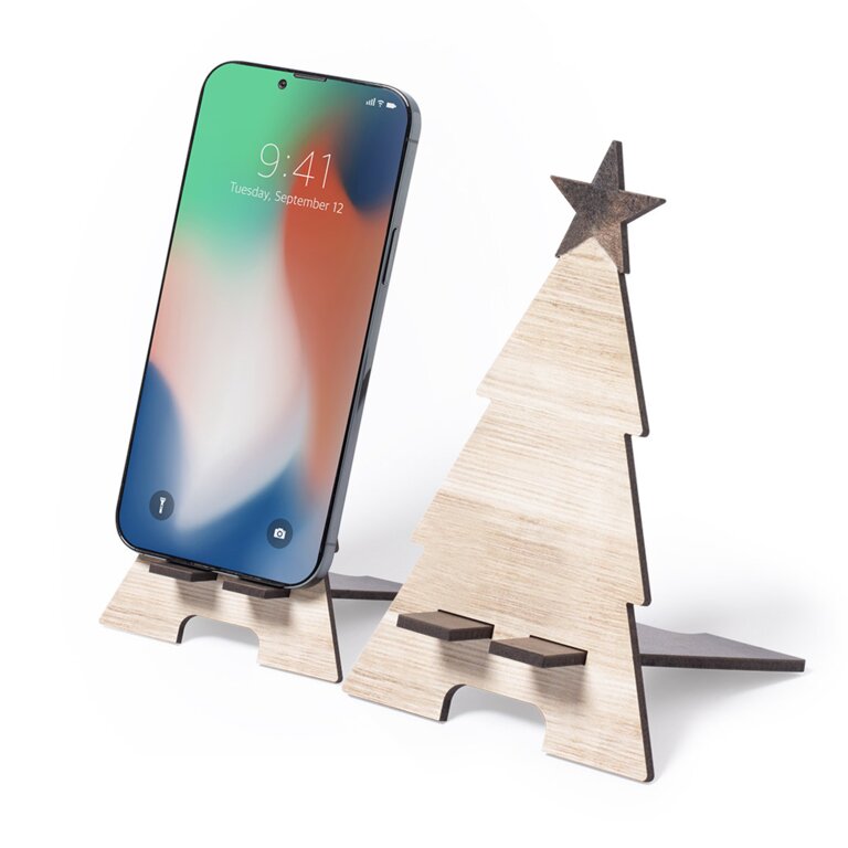 Support publicitaire de téléphone en forme de sapin - Krismasse Holder | pandacolach