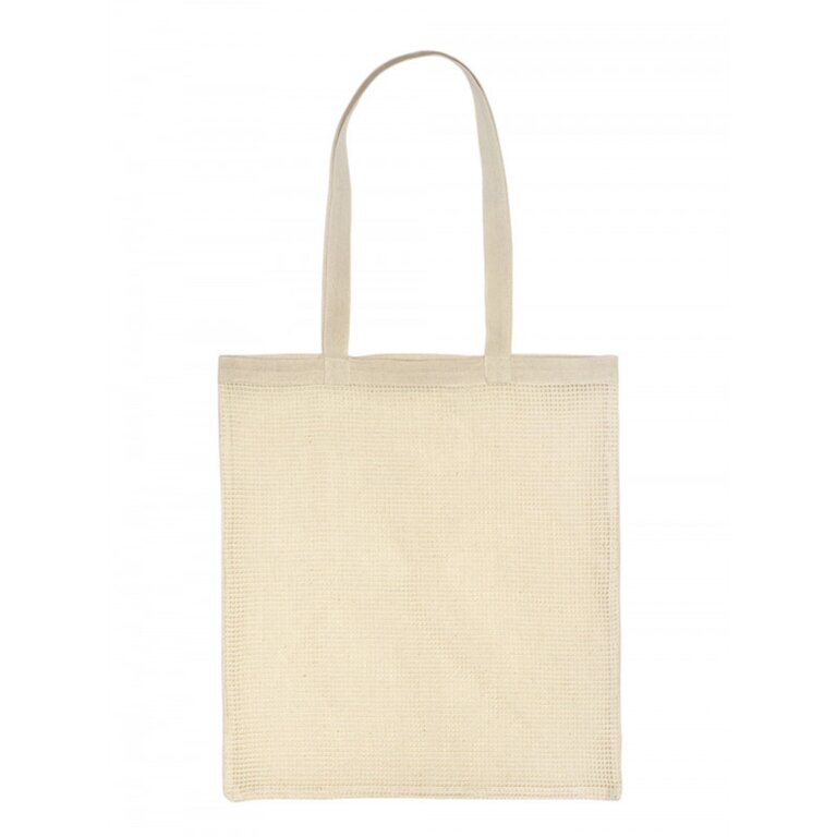 Tote bag personnalisable avec face filet en coton 130 gr/m² - Nairaire | pandacola - 1
