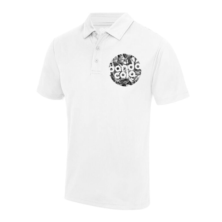 Polo respirant personnalisé en polyester 140 gr/m² | JUST COOL AWDIS® - Boston White Homme | pandacola